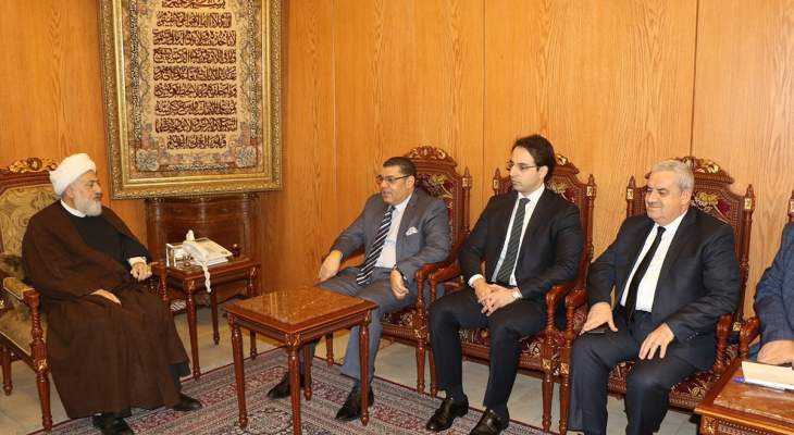 علي الخطيب استقبل السفير المصري الجديد في لبنان بزيارة تعارفية