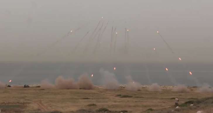 الجيش نفّذ رمايات على أهداف بحرية بواسطة راجمات الصواريخ والمدفعية في حقل حنوش- حامات