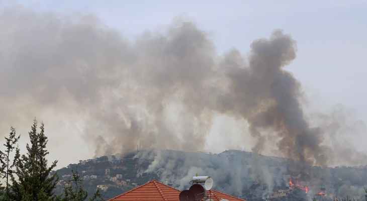 النشرة: حريق كبير في أحراج بيت مري والدفاع المدني يعمل على اخماده