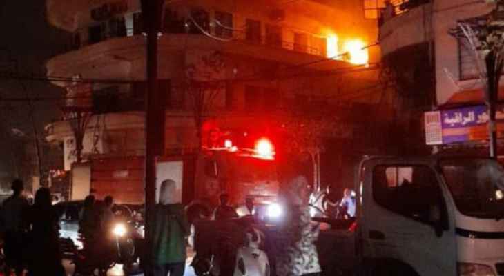 النشرة: اخماد حريق اندلع في مبنى عند ساحة النجمة في صيدا