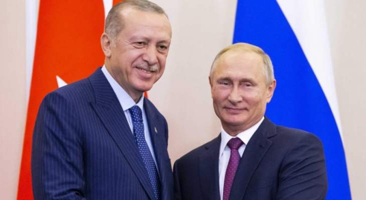 مكتب الرئيس التركي: زيارة اردوغان إلى روسيا متوقعة في 8 نيسان المقبل