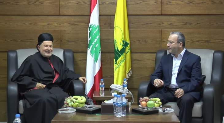 مسؤول منطقة الجنوب الأولى في حزب الله استقبل المطران الحاج
