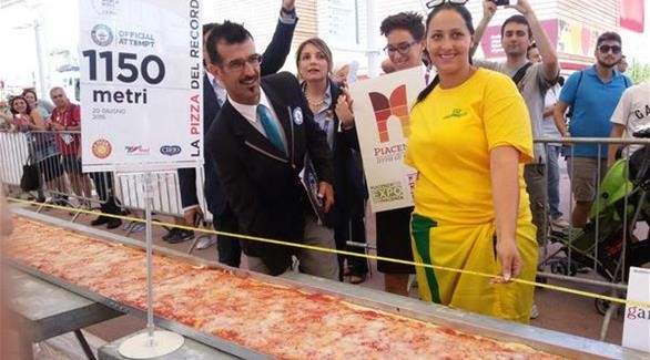 ايطاليا اعدت اطول بيتزا في العالم 