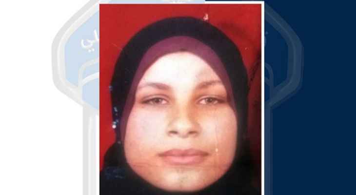 قوى الأمن عممت صورة مفقودة غادرت منزلها الكائن في محلة البداوي - طرابلس