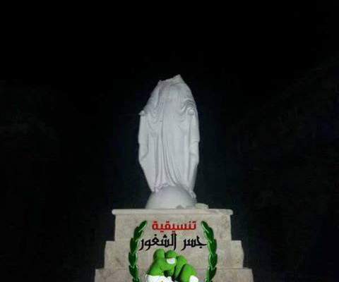 إرهابيون من جبهة &quot;النصرة&quot; قطعوا رأس تمثال السيدة العذراء قرب جسرالشغور