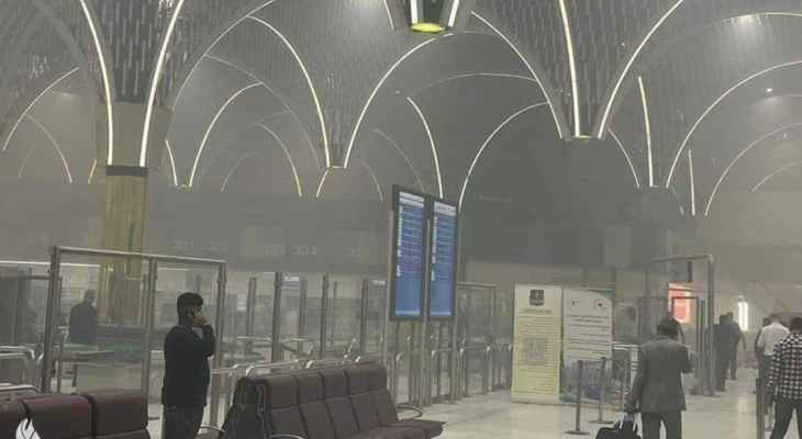 الدفاع المدني العراقي أعلن إخماد حريق بصالة المغادرة في مطار بغداد الدولي