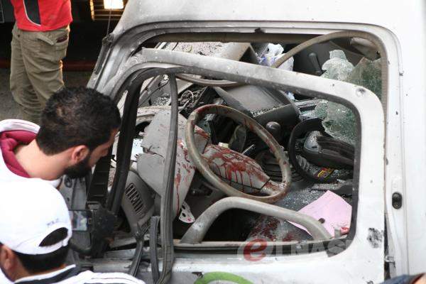 سيارة حارة حريك كانت محملة بقذائف هاون 120 ملم مربوطة بجهاز للتفجير