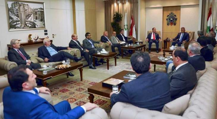 اللواء ابراهيم التقى رئيس بلدية مجدل عنجر ونقيب مستوردي ومصدري الخضار