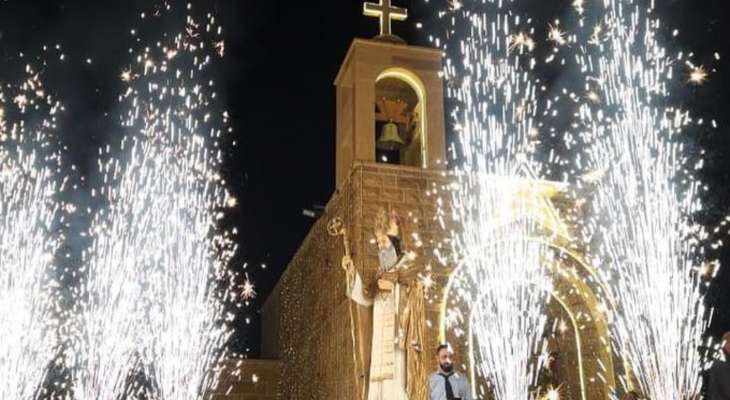 إضاءة كنيسة الطوباوي البطريرك اسطفان الدويهي في ارده - زغرتا