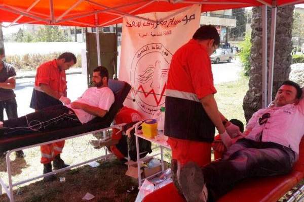 فوج الإنقاذ الشعبي يشارك في حملة تبرع بالدم  في صيدا