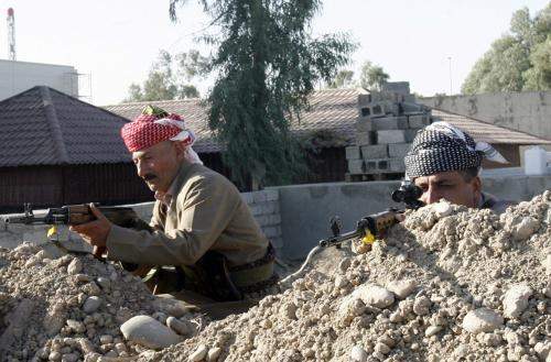 القوات الكردية تقتحم مبنى قصر كركوك المتحصن به بعض الارهابيين 