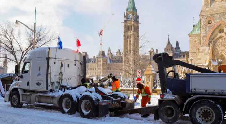 الشرطة الكندية اعتقلت عشرات لإبعاد المتظاهرين عن منطقة البرلمان