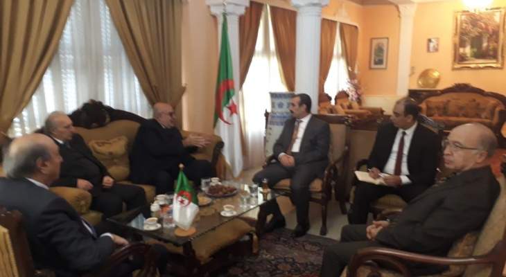 حمدان زار مقر السفارة الجزائرية في بيروت مهنئا بانتخاب رئيس للجمهورية