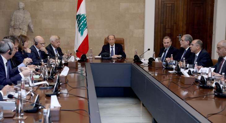 الرئيس عون أطلع سفراء مجموعة الدعم الدولية للبنان على موقفه من التطورات الراهنة