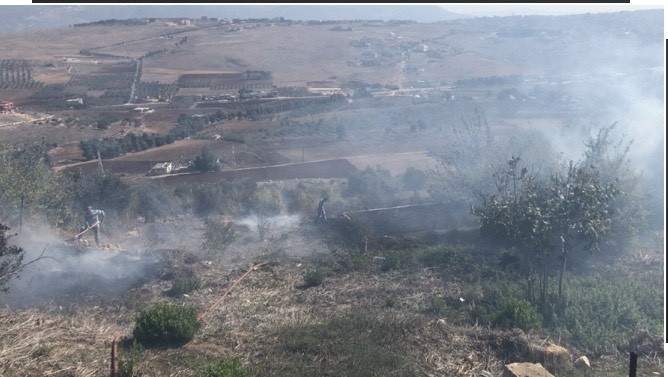 الدفاع المدني أخمد حريقا في بستان في جديدة مرجعيون