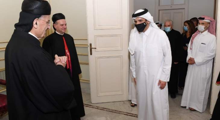 الراعي التقى وزير الخارجية القطري وسلمه نسخة عن مذكرة &quot;لبنان والحياد الناشط&quot;