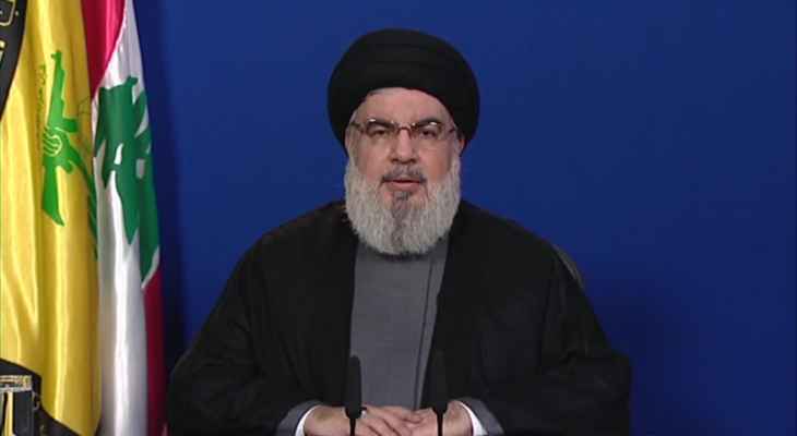 السيد نصرالله: التحقيق معطل لأن القاضي لا يقبل التنحي وانفجار المرفأ استغل سياسياً ضد حزب الله