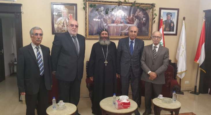 وفد من "المرابطون" زار رئيس الكنيسة القبطية الأورثوذكسية في لبنان معزيا بضحايا حريr أبو سيفين