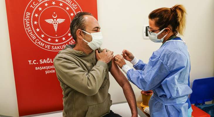 الصحة التركية: حصيلة التطعيم بلقاحات &quot;كورونا&quot; تجاوزت الـ45 مليونا
