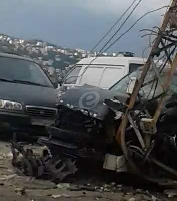 النشرة: حادث سير بين مجموعة سيارات على طريق عام سهيلة - بلّونة