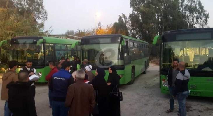 النشرة: وصول حافلة من سوريا الى مركز جابر بالنبطية لتقل عدد من النازحين