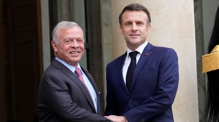 رئيس فرنسا يلتقي ملك الأردن الإثنين لبحث الضرورة الملحة لوقف إطلاق النار في غزة