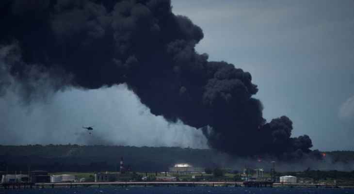 سلطات كوبا تحصل على مساعدة من المكسيك وفنزويلا لمكافحة حريق بمنشأة لتخزين النفط