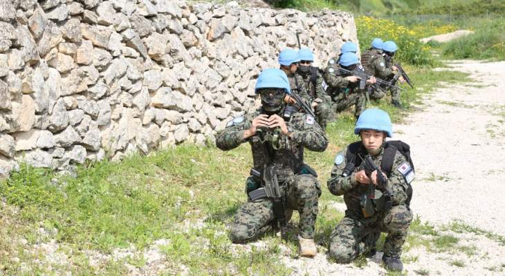 الكتيبة الكورية قامت بتدريب مشترك مع القطاع الغربي باليونيفيل حفاظا 