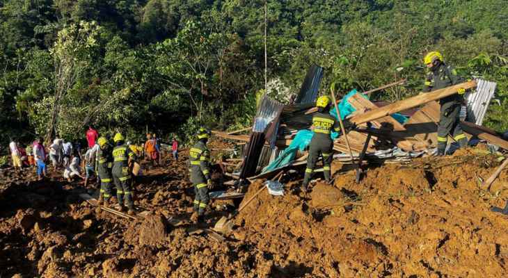 33 قتيلًا جراء انزلاق للتربة في شمال غرب كولومبيا
