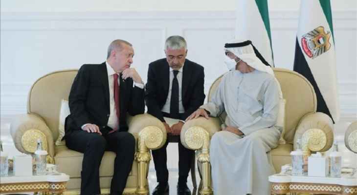 أردوغان قدم واجب العزاء في وفاة رئيس الإمارات الراحل بزيارة لأبو ظبي