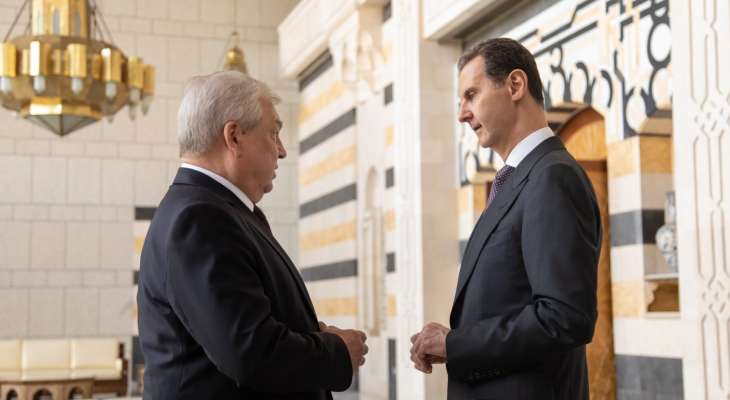 الأسد لمندوب بوتين: سوريا منفتحة على جميع المبادرات المرتبطة بالعلاقة مع تركيا والمستندة إلى سيادة الدولة السورية