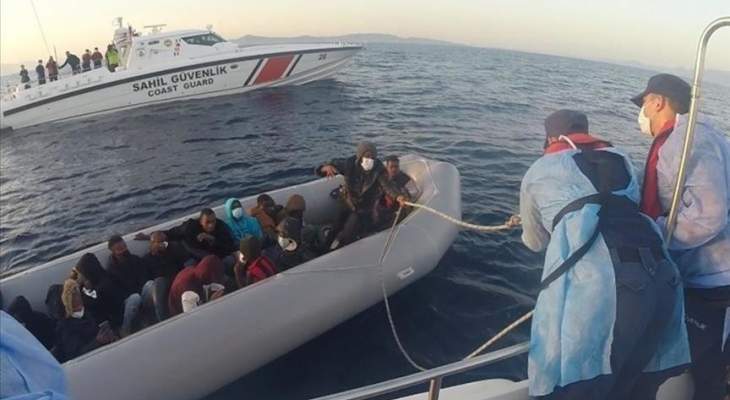 خفر السواحل التركي أنقذ 74 طالب لجوء قبالة سواحل ولاية إزمير