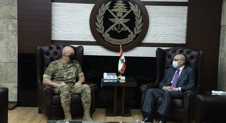 قائد الجيش تداول مع أمين عام المجلس الأعلى السوري- اللبناني بشؤون مختلفة