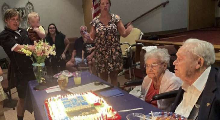 زوجان احتفلا بـ100 عام على ميلادهما و79 عاماً على زواجهما