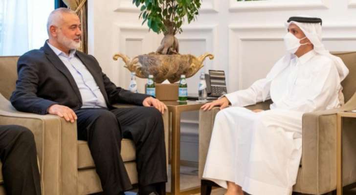 "حماس": وزير خارجية قطر أبلغ هنية موافقة الدوحة لإعادة إعمار غزة بعد العدوان الإسرائيلي الأخير