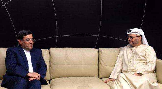 وزير خارجية الامارات ومساعد الخارجية الايراني بحثا العلاقات الثنائية 