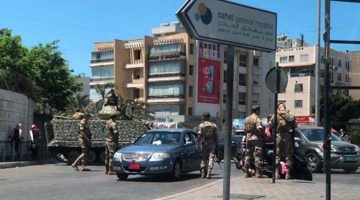 النشرة: الجيش يجري مداهمات بالضاحية ضمن إطار اليوم الأمني الذي يقيمه