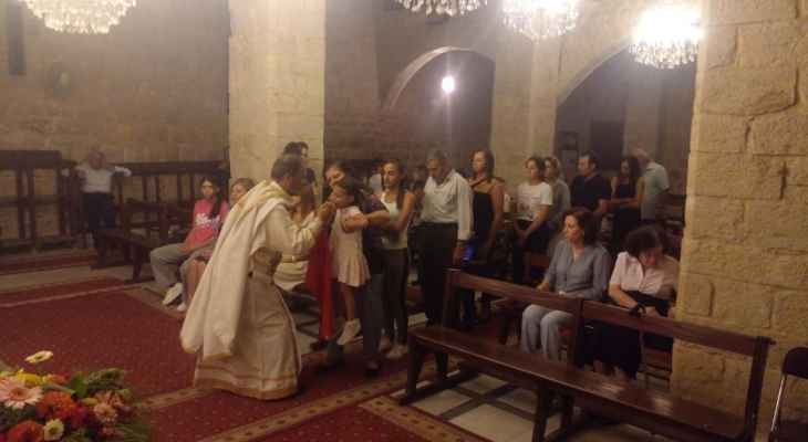 "النشرة": احتفال بعيد ارتفاع الصليب في كنيسة مار جاورجيوس بمنطقة حاصبيا