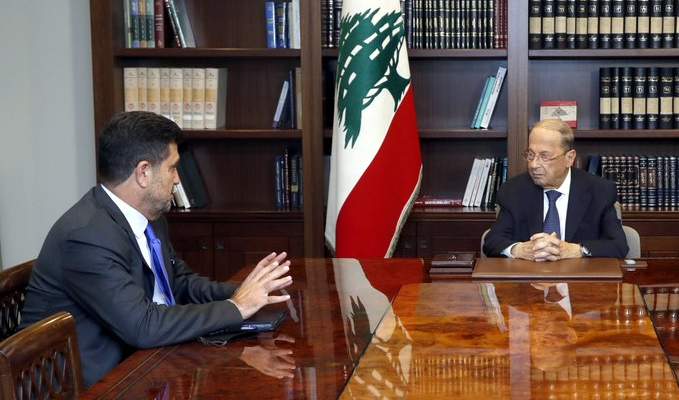 الرئيس عون اطّلع من وزير الطاقة ريمون غجر على المحادثات التي أجراها في عمان