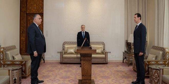 طلال البرازي يؤدي أمام الرئيس السوري اليمين الدستورية وزيراً للتجارة الداخلية وحماية المستهلك