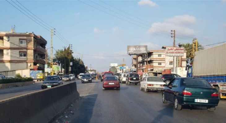 التحكم المروري: قطع السير على أوتوستراد المنية عند مفرق عرمان في طرابلس