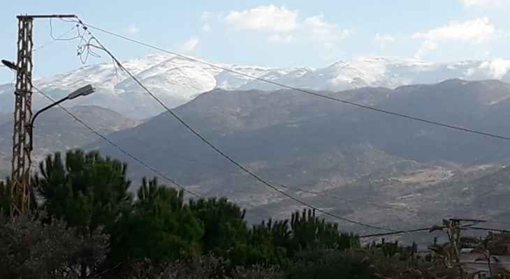 النشرة: انحسار العاصفة وتساقط الثلوج للمرة الثانية على جبل الشيخ