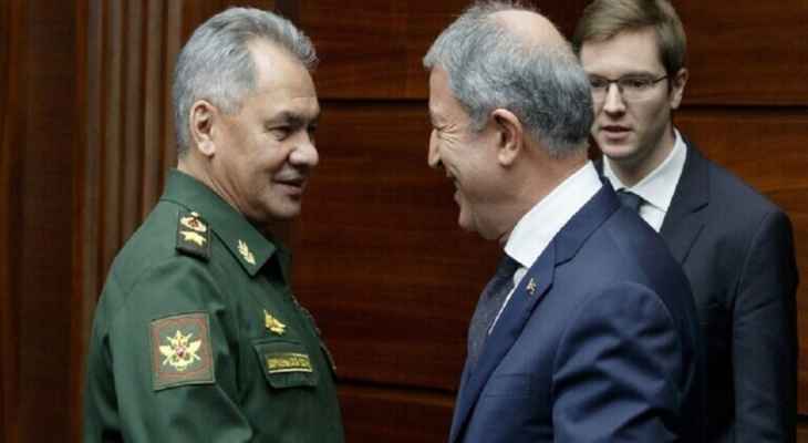 وزير الدفاع الروسي بحث مع نظيره التركي الأوضاع في أوكرانيا وسوريا