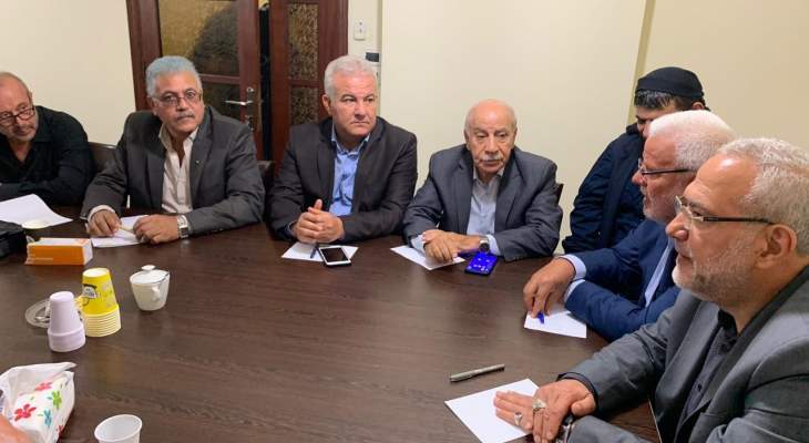 قماطي التقى قادة فصائل هيئة العمل الفلسطيني المشترك