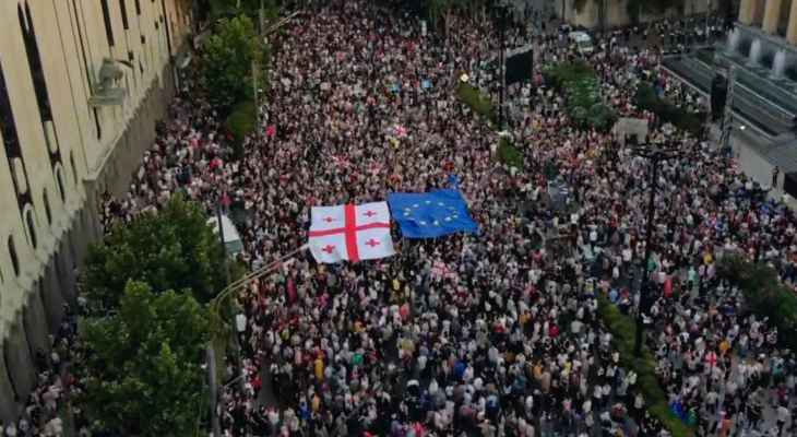 عشرات الآلاف تظاهروا في تبليسي للمطالبة بانضمام جورجيا إلى الاتحاد الأوروبي