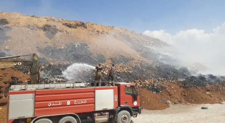 الدفاع المدني سيطر على النيران التي اندلعت بمساحات شاسعة في قرطبا وتم ابعاد الخطر عن المنازل