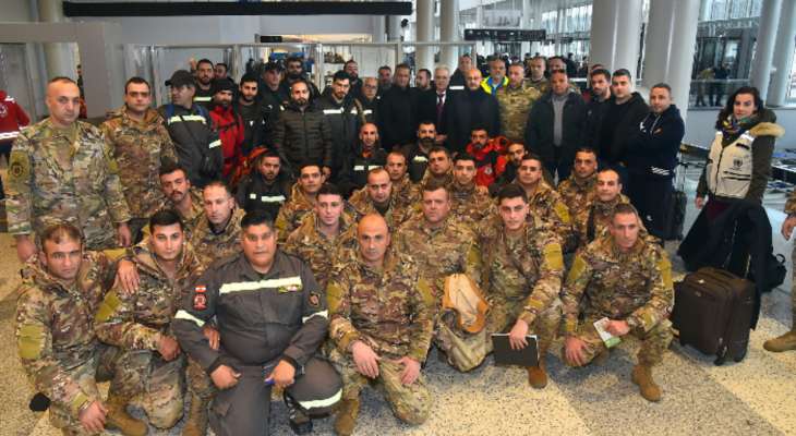 البعثة اللبنانية التي ستشارك في عملية الإغاثة في تركيا غادرت مطار بيروت الدولي