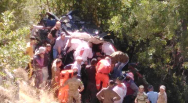 النشرة: جريحان في حلدث تدهور سيارة على طريق وادي جنعم شبعا