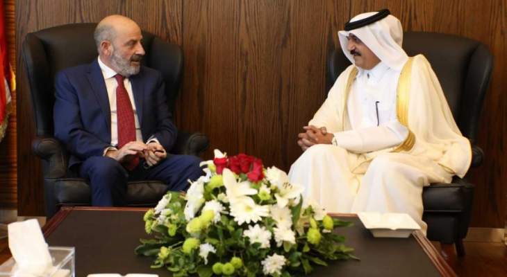 الصراف بحث مع سفير قطر الأوضاع العامة في لبنان والمنطقة
