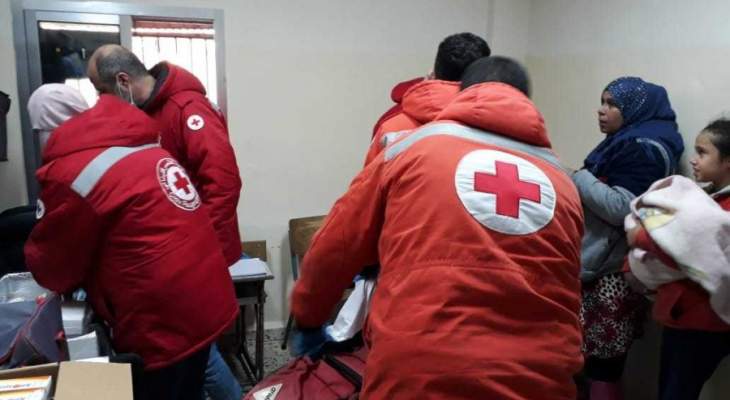 الصليب الأحمر مواكبا العاصفة: تلبية 534 مهمة اسعاف وتوزيع 118 وحدة دم 